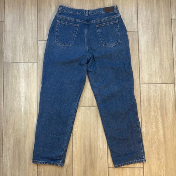 L.L. Bean Double L Relaxed Fit High Rise Jeans Women’s 14 Blue Straight Denim - Picture 2 of 11